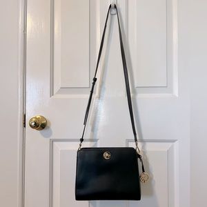 Black Leather Michael Kors Crossbody